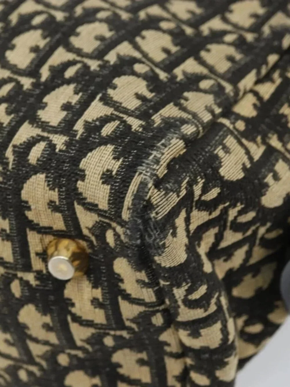 Christian Dior Trotter Canvas Hand Bag Navy Auth bs33053 - Picture 14 of 16